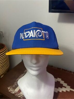 🔥 Rare Vintage 1980s / 1990s North Dakota State Souvenir Snapback Hat!